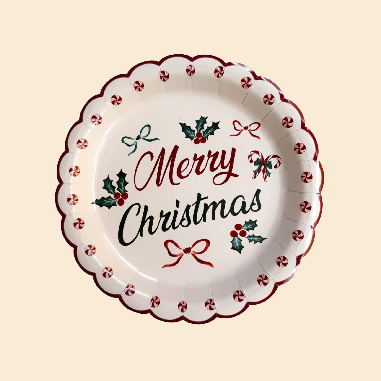 BOW CHRISTMAS DINNER PLATE