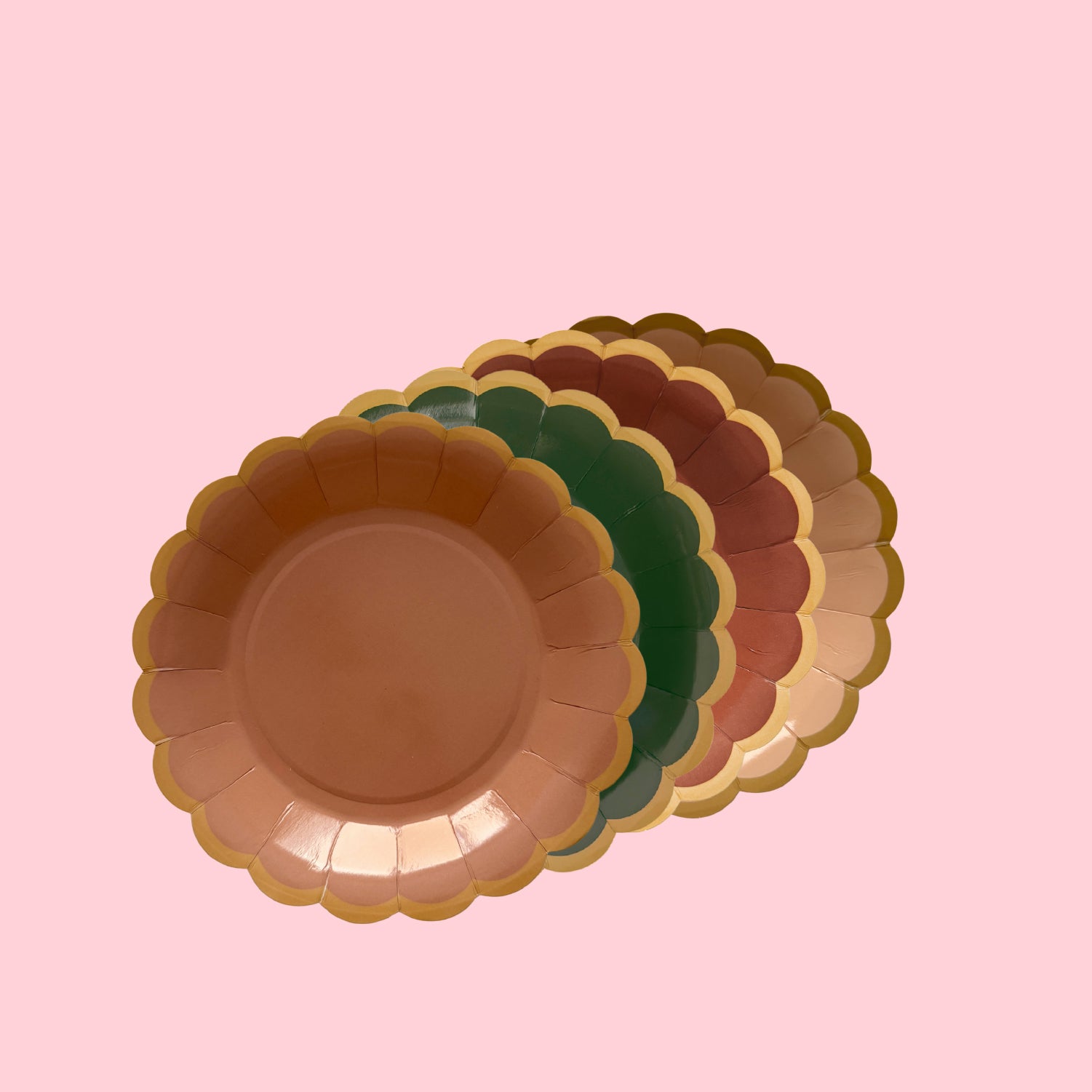 SAGE GREEN AND BROWN - DINNER/SNACK PLATE