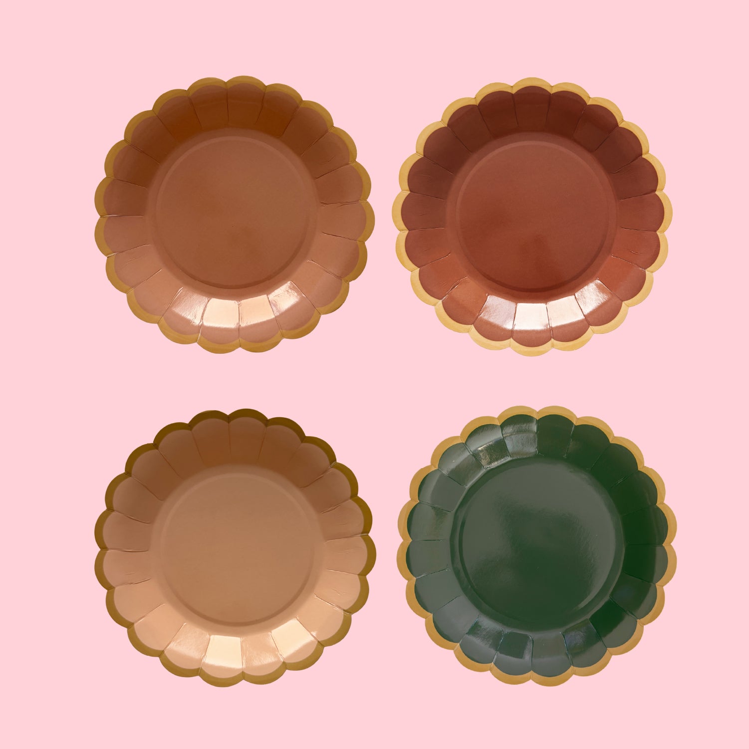 SAGE GREEN AND BROWN - DINNER/SNACK PLATE