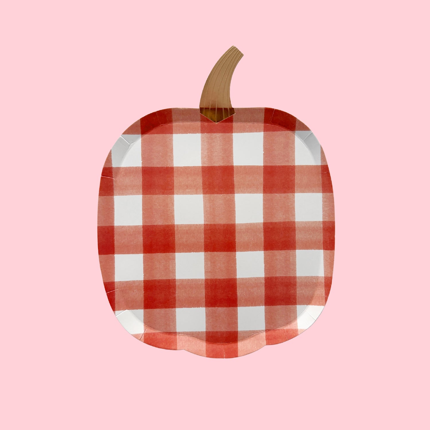 CHECKERED PUMPKIN PLATE
