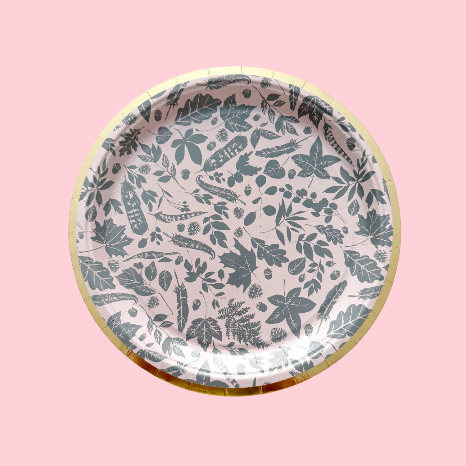 PINK/GREEN AUTUMN PLATE